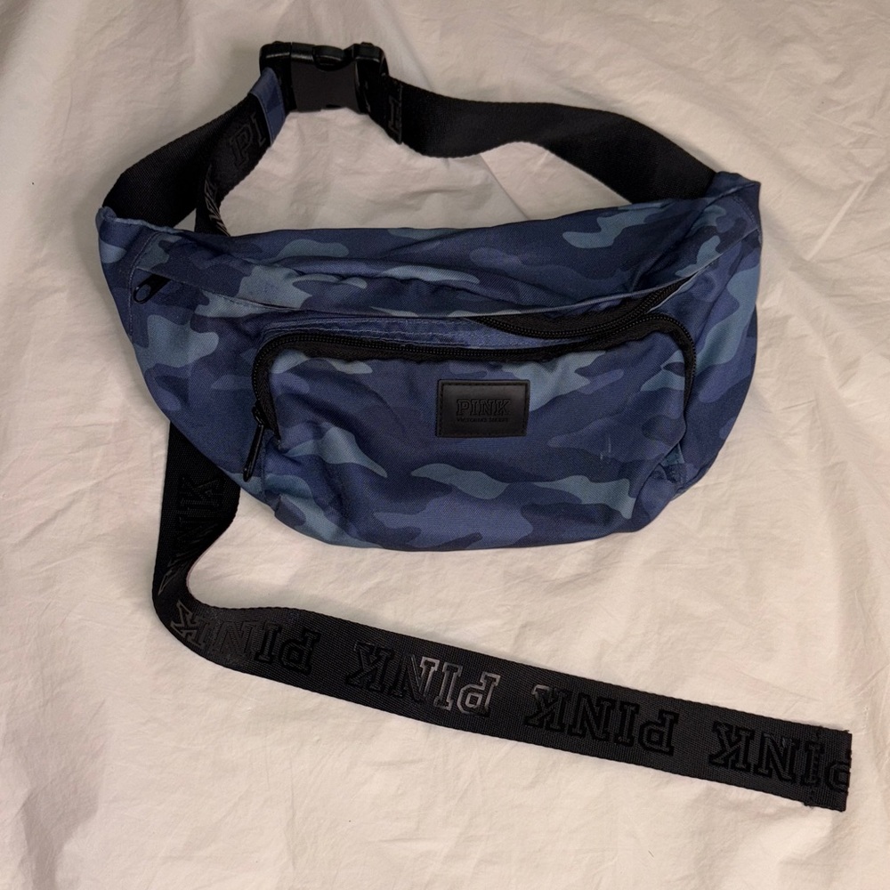 PINK Victoria's Secret Navy Camouflage Belt Bag